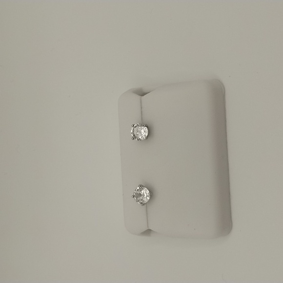 Moissanite Jewelry - 0.25CTW Moissanite Sterling Silver Stud Earrings